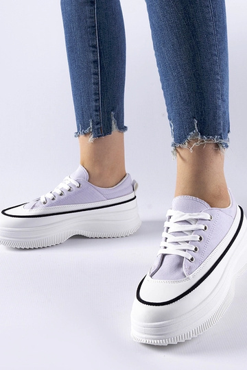 Violette Plateau-Turnschuhe...