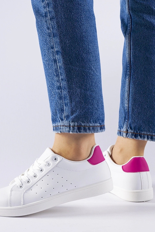 Weiß-rosafarbene Sneakers Bourassa Weiß-rosafarbene Sneakers Bourassa