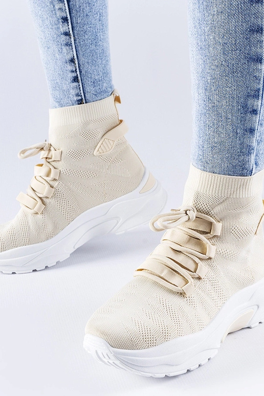 Beige High-Top-Sneakers Vigatto