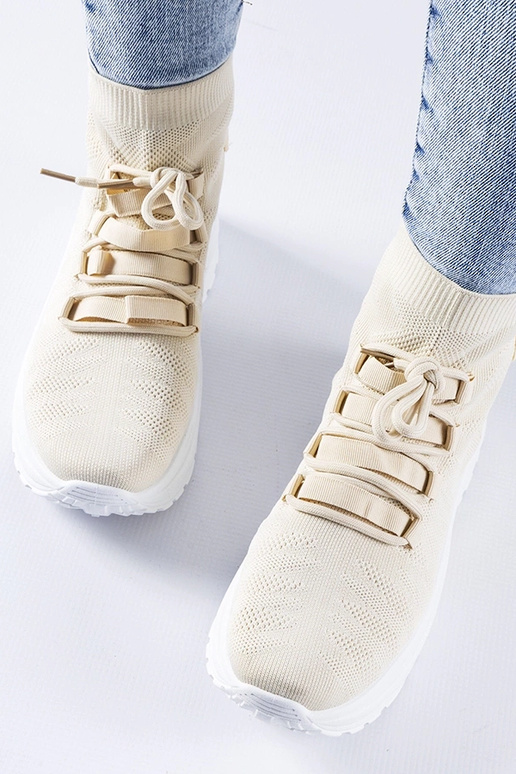 Beige High-Top-Sneakers Vigatto
