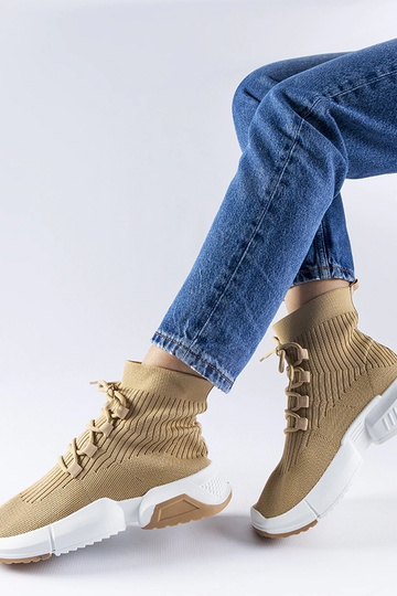 Dunkelbeige High Top Sneakers Sanschagrin 2