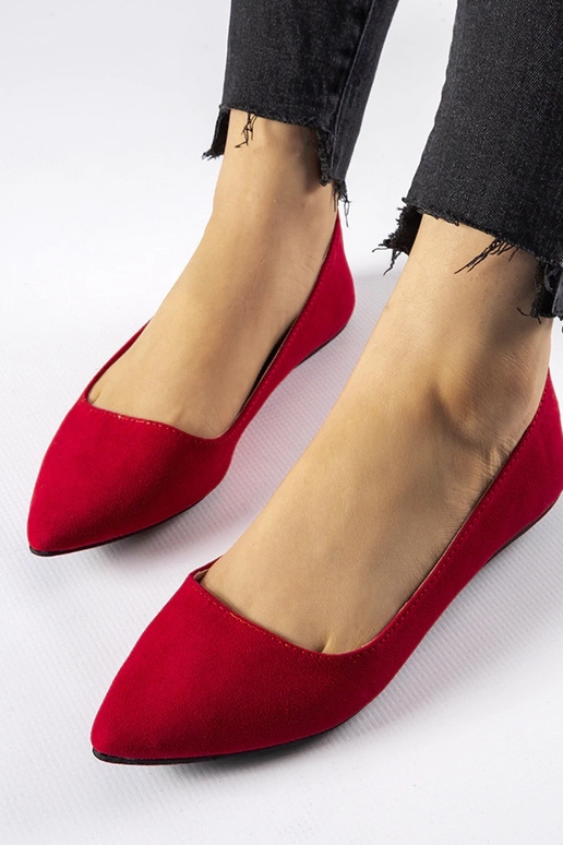Rote Ballerinas mit spitzer Spitze Riv Rote Ballerinas mit spitzer Spitze Riv