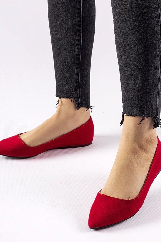 Rote Ballerinas mit spitzer Spitze Riv Rote Ballerinas mit spitzer Spitze Riv