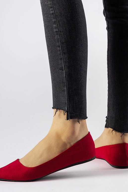 Rote Ballerinas mit spitzer Spitze Riv Rote Ballerinas mit spitzer Spitze Riv