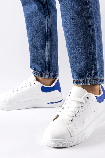 Weiße und marineblaue Leland-Sneakers 2