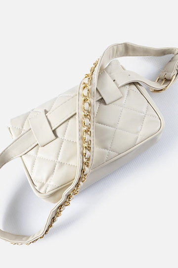 Beige gesteppte Mattoon-Tasche 2