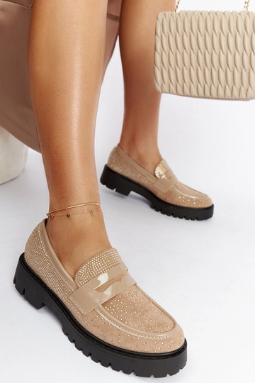 Newport beige Mokassins mit...