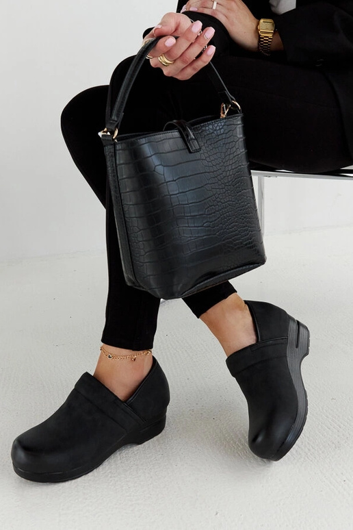 Schwarze Montoro Plateauschuhe Schwarze Montoro Plateauschuhe