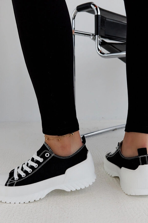 Schwarze Plateau-Sneakers „Monteleone“ Schwarze Plateau-Sneakers „Monteleone“