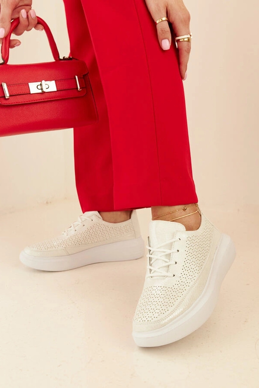 Silberne Plateau-Sneaker für Damen... Silberne Plateau-Sneaker für Damen...