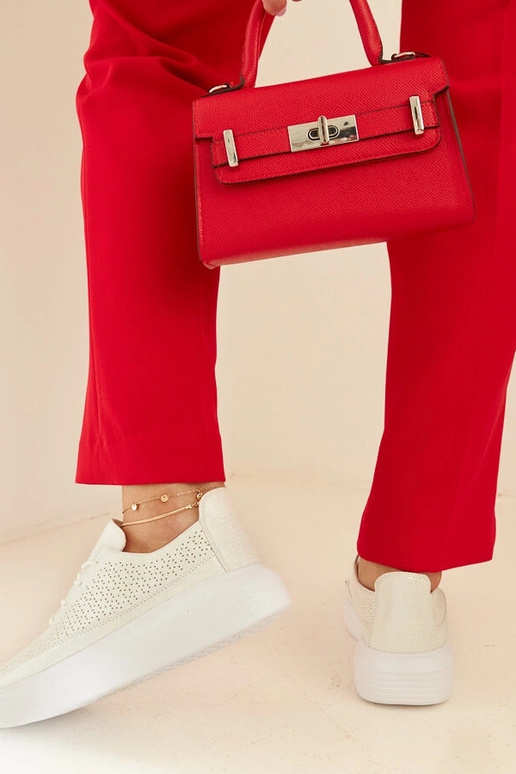 Silberne Plateau-Sneaker für Damen... Silberne Plateau-Sneaker für Damen...