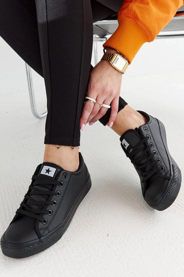 Schwarze Sport-Sneakers...