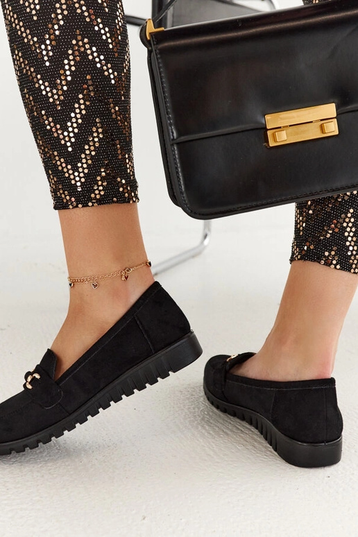 Schwarze Wildleder-Loafer für Damen... Schwarze Wildleder-Loafer für Damen...