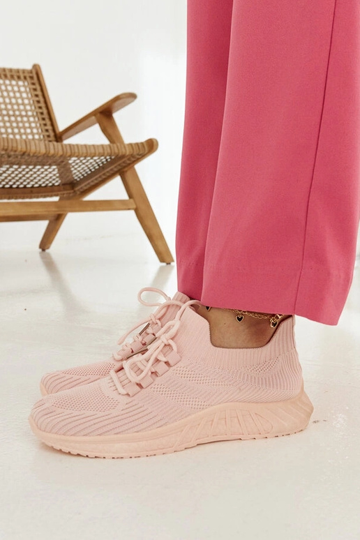 Ornella Sneaker aus rosa Stoff Ornella Sneaker aus rosa Stoff