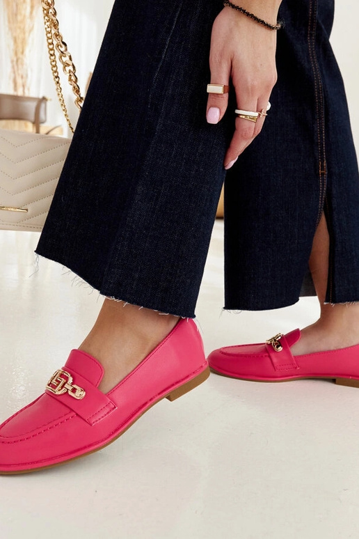 Rosafarbene Loafer mit einer...