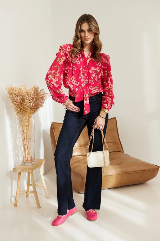 Rosafarbene Loafer mit einer...