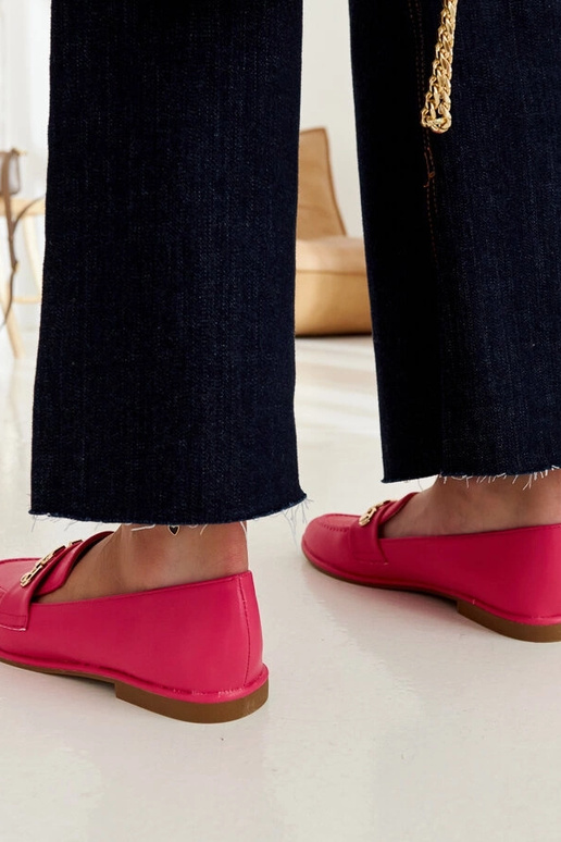 Rosafarbene Loafer mit einer...