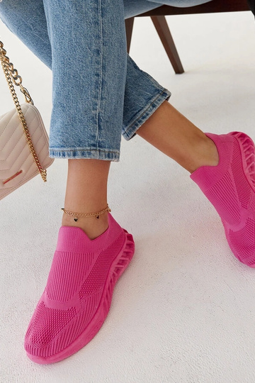 Dunkelrosa Sport-Sneakers...