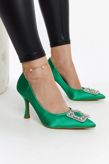 Grüne satinierte Stilettos... 2