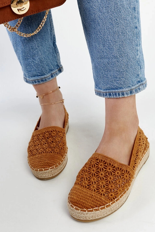 Samra – Braune Espadrilles aus Spitze... Samra – Braune Espadrilles aus Spitze...