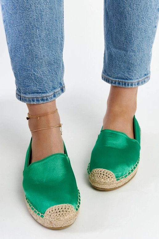 Caithlin – Grüne Glitzer-Espadrilles...