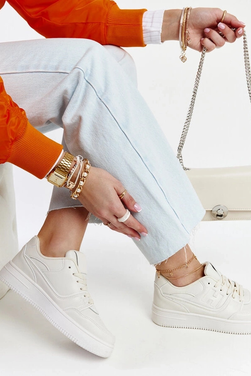 Beigefarbene Mentha Plateau-Sneaker Beigefarbene Mentha Plateau-Sneaker