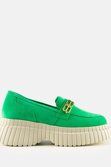 Grüne Wildleder-Schnürschuhe Karino