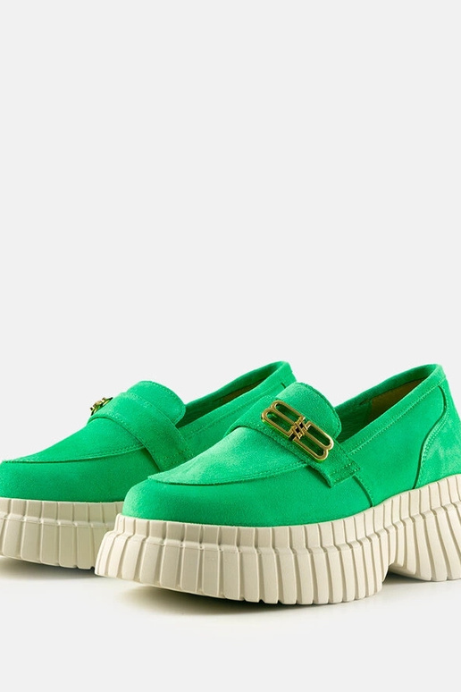 Grüne Wildleder-Schnürschuhe Karino Grüne Wildleder-Schnürschuhe Karino