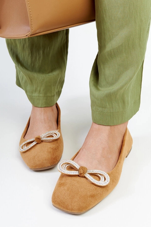 Braune Ballerinas mit Schleife Gaillou Braune Ballerinas mit Schleife Gaillou