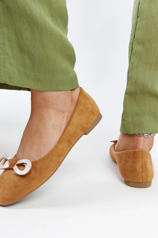 Braune Ballerinas mit Schleife Gaillou Braune Ballerinas mit Schleife Gaillou