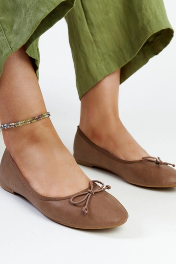Braune Ballerinas Pavla aus Ökoleder