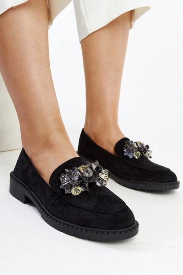 Schwarze Wildleder-Loafer...