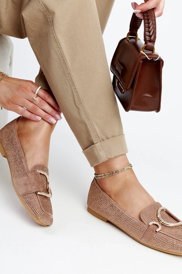 Braune glänzende Mebrat-Loafer 2