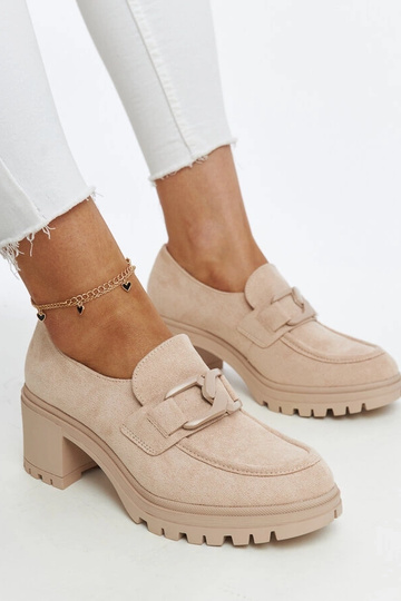 Beige Stiefeletten mit...