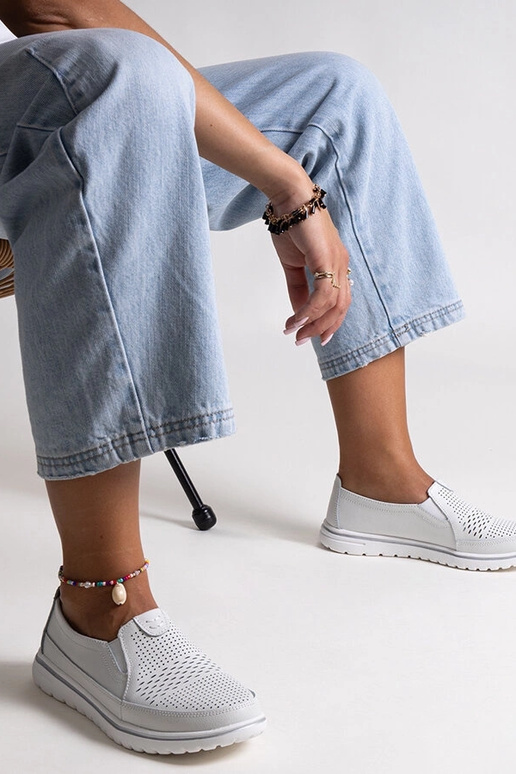 Helles graues Halbschuhe Vinceza