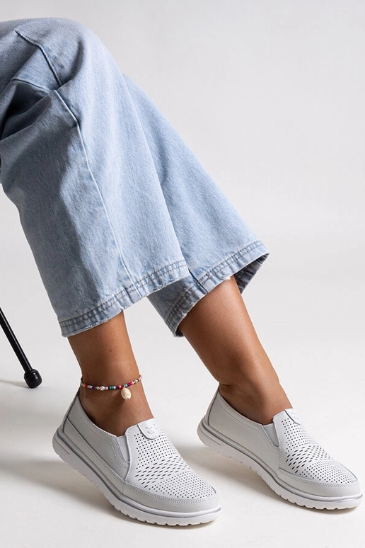 Helles graues Halbschuhe Vinceza