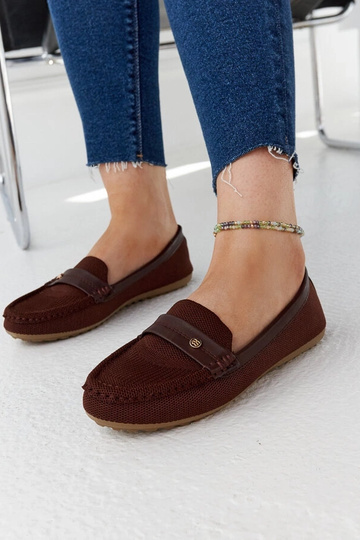 Fombio – Loafer aus braunem Stoff