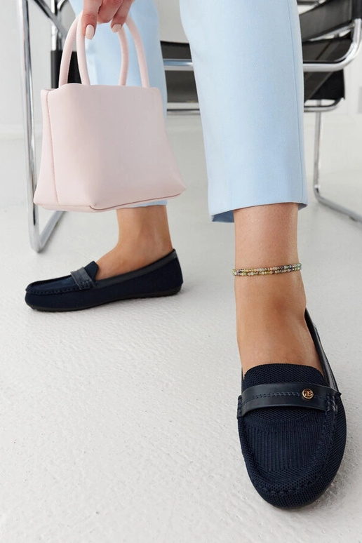 Marineblaue Stoffmokassins Fombio Marineblaue Stoffmokassins Fombio