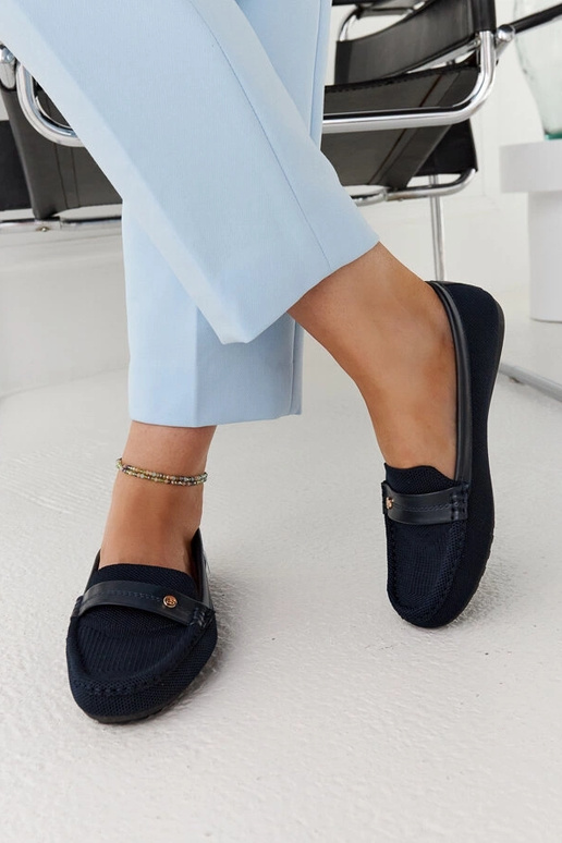 Marineblaue Stoffmokassins Fombio Marineblaue Stoffmokassins Fombio