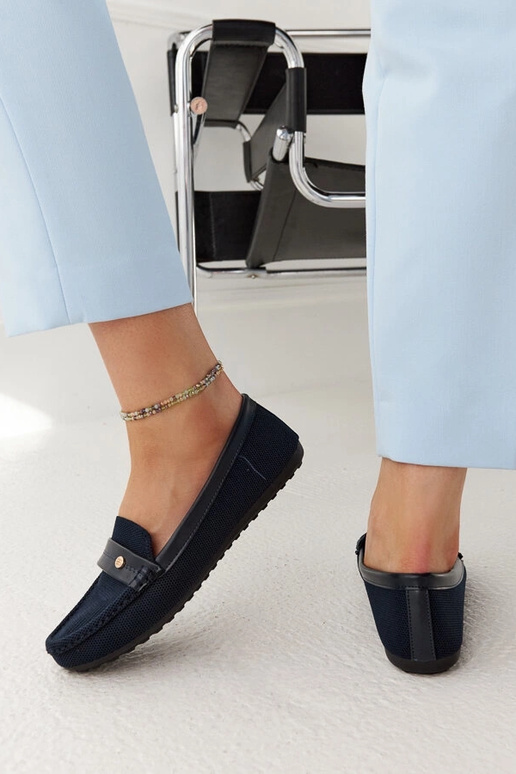 Marineblaue Stoffmokassins Fombio Marineblaue Stoffmokassins Fombio