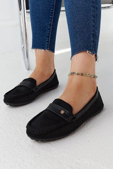 Schwarze Stoff-Loafer von...