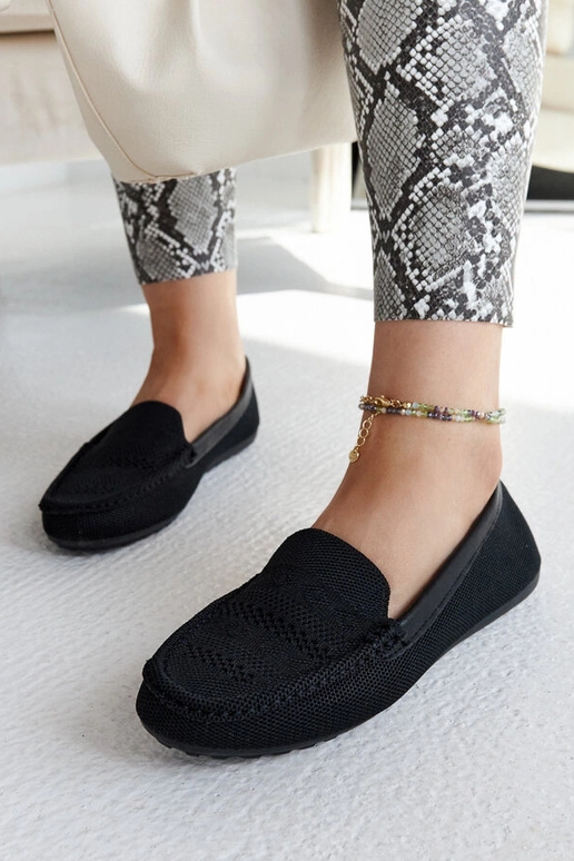 Schwarze Loafer aus Fiammetta-Stoff