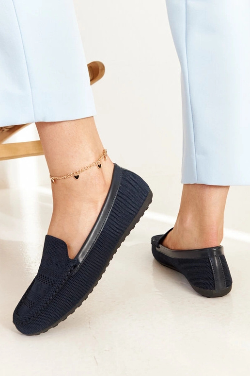 Marineblaue Stoff-Loafer Fiammetta Marineblaue Stoff-Loafer Fiammetta