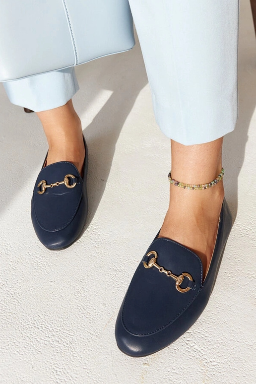 Dunkelblaue Mokassins mit Schnalle... Dunkelblaue Mokassins mit Schnalle...