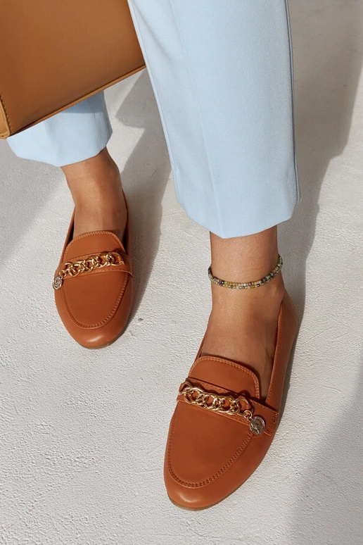 Scaletta Kettenloafer Warmes Braun
