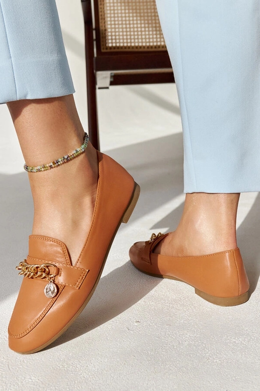 Scaletta Kettenloafer Warmes Braun