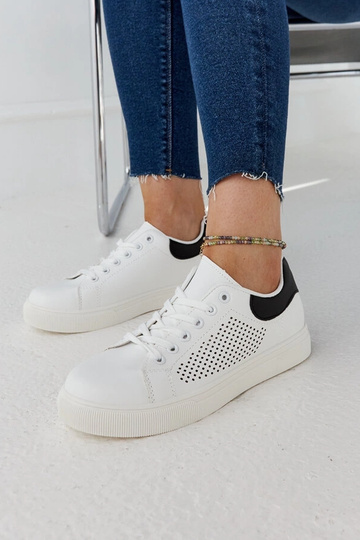 Weiße durchbrochene Sneakers Semhar