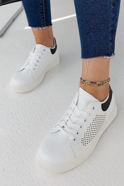 Weiße durchbrochene Sneakers Semhar Weiße durchbrochene Sneakers Semhar