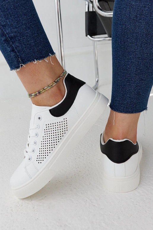 Weiße durchbrochene Sneakers Semhar Weiße durchbrochene Sneakers Semhar