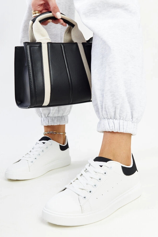 Schwarze und weiße Ariam Plateau-Sneaker Schwarze und weiße Ariam Plateau-Sneaker